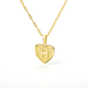 Initial Heart-Shaped Necklaces