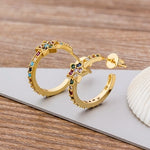 Small Pavé CZ Earrings