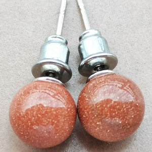 Natural Stone Stud Earrings