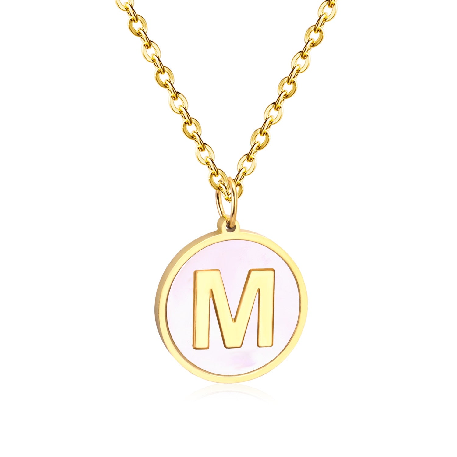 Shell Gold Initial Necklace