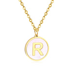 Mother-of-Pearl Gold Initial Necklace