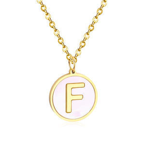 Mother-of-Pearl Gold Initial Necklace
