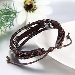 Fish Hook Leather Bracelet