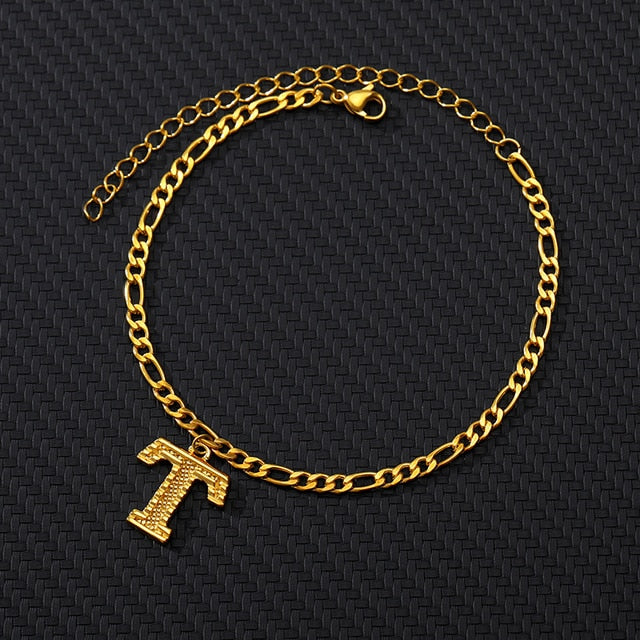Gold Letter Anklet/Bracelet