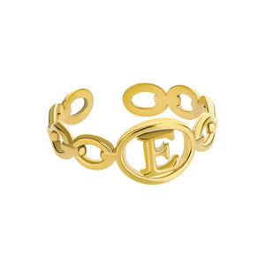 Gold Letter Ring