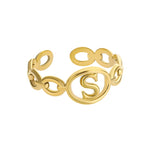 Gold Letter Ring