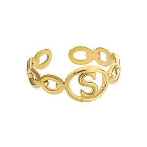 Gold Letter Ring