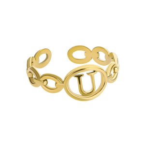 Gold Letter Ring