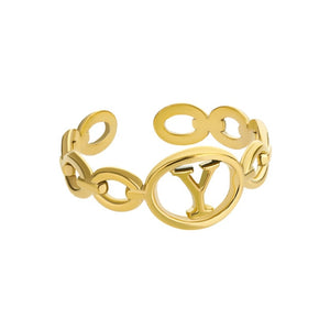 Gold Letter Ring