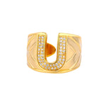 CZ Initial Letter Ring